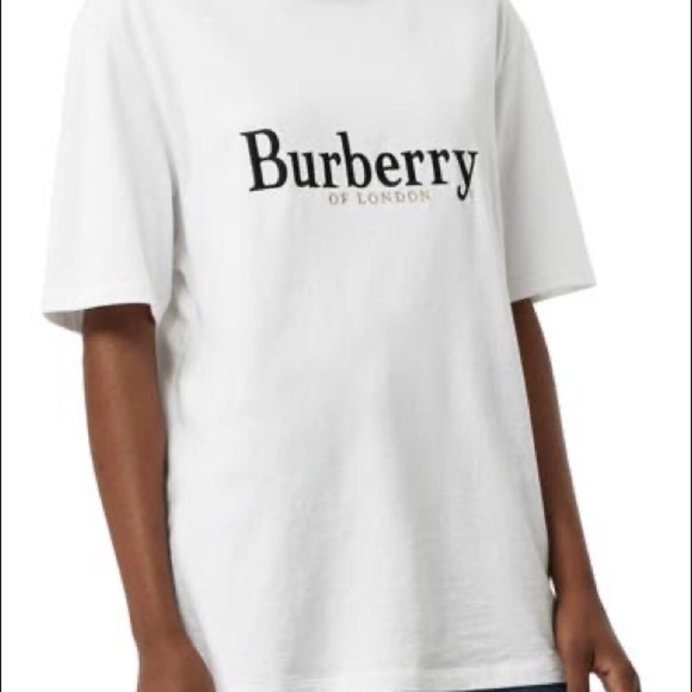 Burberry Embroidered archive logo tee